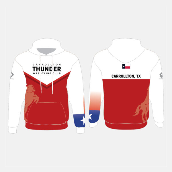 Hoodie Red & White