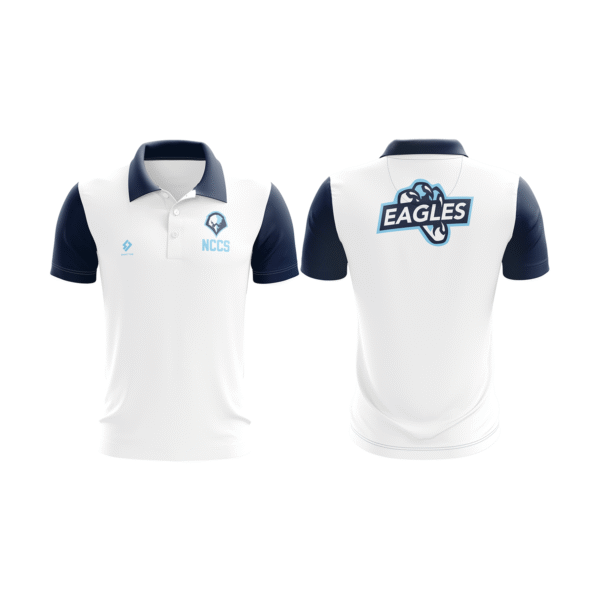 WHITE POLO SHIRT - SUBLIMATED