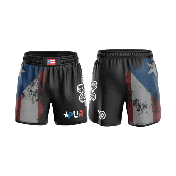 Black Puerto Rico Flag Short