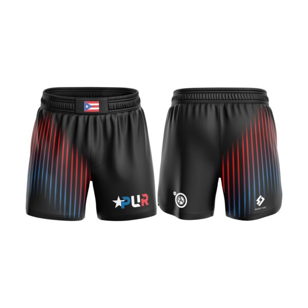 Black Puerto Rico Sublimated Rise Shorts